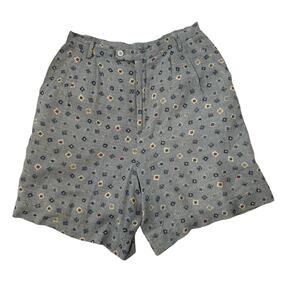 Vintage Jean Bell Fun Pattern High Rise Mom Shorts Women’s Size 29 Grey